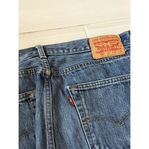 Levis 501 Mens Jeans Tag 36X36 Blue Denim Button Fly Classic 5 Pocket